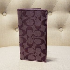 Coach checkbook holder/wallet